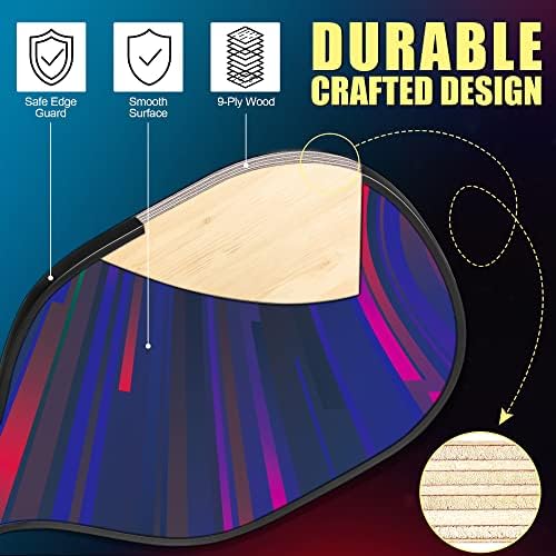 DULCE DOM Pickleball Paddles Set of 2/4 - USAPA Approved, Fiberglass Surface Pickleball Racket with 4 Indoor Outdoor Pickleball Balls and Pickleball Bag, Ideal Training Equipment Gift for Men & Women