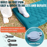 Inflatable Camping Sleeping Pad with Pillow, Extra Thickness 4 Inch Sleeping Mat with Built-in Pump, Compact & Ultralight Camping Air Mattress for Backpacking Hiking Tent Traveling