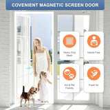 Magnetic Screen Door Fits Door Size 29" x 80", Screen Door Mesh,Door Screen Magnetic Closure for Patio Door Enjoy Air Fresh-White, Actual Screen Size 30" x 81"