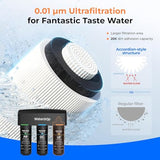 Waterdrop WD-TSA-UF 0.01 μm Ultra Filtration Under Sink Water Filter, Under Sink Water Filtration System 9 Stage Filtration, Reduces Chlorine, Taste and Odor, Fluoride, Advanced USA Tech