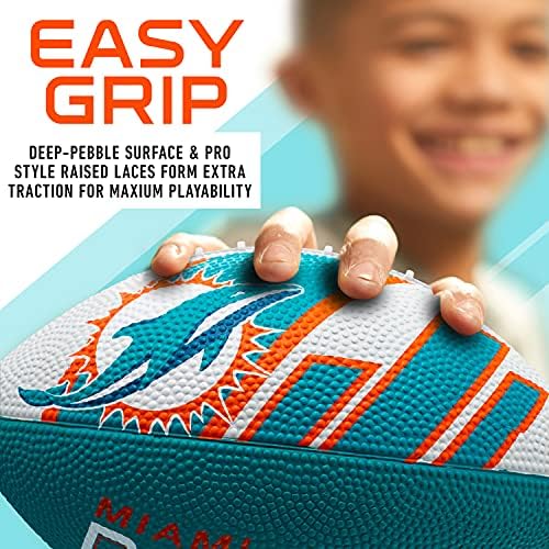 Franklin Sports NFL Team Footballs - Rubber Youth Mini Footballs for All NFL Teams - Kids Junior 8.5" Football - Official NFL Licensed Footballs