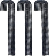 16 Inch Ground Rebar Stakes, J Hook Extra Heavy Duty Rust Proof Coated Steel Ground Anchors with Chisel Point End for Camping Tent and Canopy Tent (8)