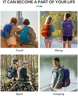 WATERFLY Hiking Foldable Daypack Backpack: 25L Ultra Lightweight Packable Waterproof Outdoor Travel Day Pack for Woman Man