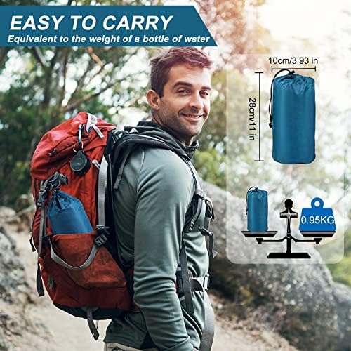 covacure Sleeping Pad for Camping - Ultralight Self-Inflating Camping Pad Mat with Built-in Foot Pump, Durable & Waterproof Camping Air Mattress for Hiking