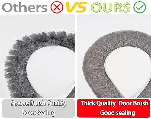 Brush Weather Stripping,0.9 in x 0.4 in x 32.8 FT,Grey,Insulation,Sliding Seal Strip,Glass,Window Felt,Brush Door Sweep,Self Adhesive Draft Blocker,Dust Stopper Sliding Door Seal Winter