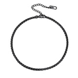 PROSTEEL Black Anklet Bracelet Ankle Bracelet Jewelry for Women Beach Anklets Stainless Steel Ankle Bracelts