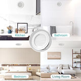 HG Power 8 Inch Soffit Vent, Round Vent Cover with Built-in Screen Mesh, ABS Louver Round Air Vent Ceiling Diffuser for Exhaust Fan, Bathroom, Office and Home HVAC Ventilation, 200mm, White