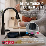 Delta 19802TZ-BL-DST Lenta Kitchen Faucet, Without Soap Dispenser, Matte Black