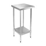 STABLEINK NSF Stainless Steel Table, 24 x 18 Inches Small Metal Prep & Work Table with Adjustable Undershelf, for Commercial Kitchen, Restaurant, Hotel and Garage