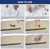 Globalcom Fiberglass Boat Repair Kit, (Color Match) Gel Coat Repair Kit for Boats, Marine Fiberglass Repair Kit for Boats, Epoxy Filler for Boats, Fiberglass Repair Kit Fix Holes Chips Pit Cracks