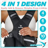 Empower Weighted Walking Vest for Women – Strengthen Muscles, Boost Bone Health, and Burn More Calories (fixed 8lbs, adjustable 4-10lbs or 10-16lbs)