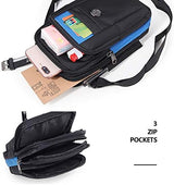 Senient Wolf Waterproof Nylon Multifunctional Phone Bag Small One Shoulder Crossbody Bag Waist Bag Wallet Travel Passport Bag