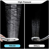 FEELSO Filtered Shower Head with Handheld, High Pressure 3 Spray Mode Showerhead with 60" Hose, Bracket and 15 Stage Water Softener Filters for Hard Water Remove Chlorine and Harmful Substance