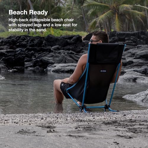 Helinox Beach Chair Lightweight, Lower-Profile, Compact, Collapsible Camping Chair, Mint Multiblock