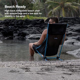 Helinox Beach Chair Lightweight, Lower-Profile, Compact, Collapsible Camping Chair, Mint Multiblock