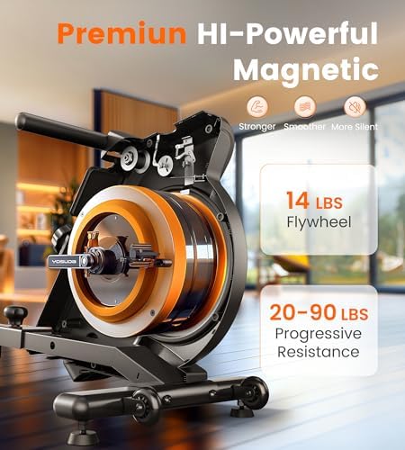 YOSUDA Magnetic/Water Rowing Machine 350 LB Weight Capacity - Foldable Rower for Home Use with Bluetooth, App Supported, Tablet Holder and Comfortable Seat Cushion