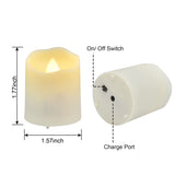 12 PCS Rechargeable Candles Flameless Tea Lights with Remote, USB LED Tealights with Timer Flickering Fake Candle, Votive Tea Light for Halloween, Holiday, Christmas, Party, Home Decorations