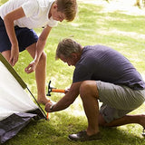 8 Pack Tent Stakes Heavy Duty 12 inch Steel Tent Pegs for Camping Unbreakable and Inflexible