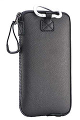 OneJoy Neoprene Phone Pouch, Lightweight Protective Cellphone Sleeve with Large Zipper Opening, Inner Pocket, Thermal Insulated, Durable Cell Phone Carrier for iPhone & Smartphones [ Black ]