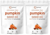 Micro Ingredients Pumpkin Seed Oil with Saw Palmetto, 300 Softgels (2 Pack) | Cold Pressed, Pure Virgin Oil, Essential Fatty Acids, & Phytosterols | Natural Herbal Supplement | Non-GMO