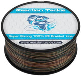 Reaction Tackle Braided Fishing Line - Pro Grade Power Performance for Saltwater or Freshwater Fish - Colored Fishing Line Braid for Extra Visibility