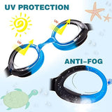 Keary Kids Swim Goggles for Toddler Kids Youth(3-12),Anti-Fog Waterproof Anti-UV Clear Vision Water Pool Goggles