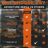 24" Heavy Duty Folding Campfire Grill, Compact Folding Design, Grill Grate & Griddle for Campfire Cooking, Australian Owned