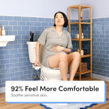 TUSHY Fresh Bidet: Ultra Slim Toilet Seat Attachment (Non-Electric Self-Cleaning Hygienic Nozzle) Easy DIY Install <10 Min (Adjustable Water Pressure Control), Matte Brass Knob