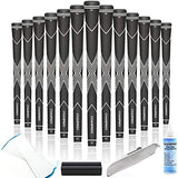 CHAMPKEY Premium Rubber Golf Grips 13 Pack | High Traction and Feedback Rubber Golf Club Grips | Choose Between 13 Grips with 15 Tapse and 13 Grips with All Kits