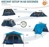 4/6/8 Person Instant Cabin Tent, Easy 60 Second Setup Family Tents for Camping, Pop up Camping Tent, Large Waterproof Tents for Outdoor Camping, Spacious Interior, Upgraded Ventilation