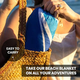 Extra Large Beach Blanket Waterproof & Sandproof 9'x10'8" for 10 People - Beach Essentials for Family, Picnic, Concert, Travel - Includes 4 (+2) Stakes - by Everlasting Comfort