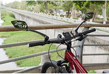 Handlebar Bike Mirror, Scratch Resistant Glass Lens, Ajustable and Rotatable Safe Rearview Bicycle Mirror