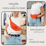 MAXTOP Large Crossbody Fanny Pack with 4-Zipper Pockets,Gifts for Enjoy Sports Festival Workout Traveling Running Casual Hands-Free Wallets Waist Pack Phone Bag Carrying All Phones