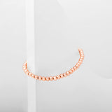 PAVOI 14K Rose Gold Plated Beaded Bracelet | Womens Ball Bracelet | Plated Gold Bracelets For Women