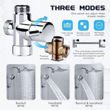 12''Rainfall Shower Head with Handheld Combo High Pressure 8+2 MODE built-in power wash, Stainless Steel Chrome Showerhead with 11'' Extension Arm Height/Angle Adjustable with Holder&60"Hose