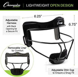 Champion Sports Steel Softball Face Mask - Classic Fielders Masks for Adults - Durable Head Guards - Premium Sports Accessories for Indoors and Outdoors - Multiple Styles