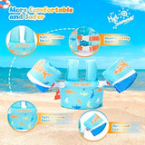 NEMONE Toddler Swim Vest for 22-70 lbs Kids Floaties Swim Jacket with Arm Water Wings for Girls Boys 2 3 4 5 6 7 Years Old Sea Beach Pool