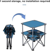 Folding Camping Table,Beach Tables for Sand Foldable,Camp Table,Comes with 4 Cup Holders and Storage Bags,Quick Unfolding and Folding，Suitable for Camping