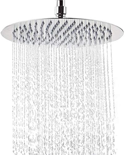 NearMoon Rain Shower Head, Ultra-Thin Design-Pressure Boosting, Awesome Some Experience, High Flow Stainless Steel Rainfall Head (12 Inch, Chrome Finish)
