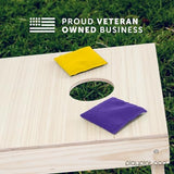 Play Platoon Cornhole Bags Weather Resistant- Set of 8 Regulation Bean Bags for Tossing- Official Professional Size & Weight Corn Hole Bags Two Color All Weather Cornhole Beans Bag Set with Tote Bag