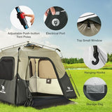 CAMEL CROWN Instant Tents for Camping 4-6 Person Tent Waterproof Easy Setup Sets Up in 60 Seconds Backpacking Tents with Carry Bag for Outdoor Hiking