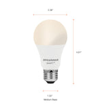 SYLVANIA Wifi LED Smart Light Bulb, A19, 60W, Soft White, Compatible with Alexa and Google Home Only - 4 Pack (75672)