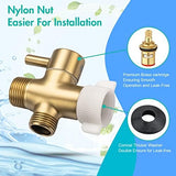 BARROCK Handheld Bidet Sprayer for Toilet, Stainless Steel Metal Made Baby Cloth Diaper Spraying Kit, Bathroom Toilet Bidet Attachment Set for Bathing Pets and Feminine Hygiene, Brushed Brass Gold