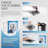 INVIHUG,25 Pack,Disposable Shower Drain Hair Catcher Mesh Stickers,Disposable Hair Drain Catcher（6.1inch Square）