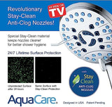 Hotel Spa AquaCare As-Seen-On-TV High Pressure 48-setting Rain & Handheld 3-way Shower Head Combo - Anti-clog Nozzles/Tub, Tile & Pet Power Wash/Extra Long 6 ft. Hose/All Chrome Finish