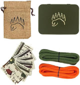 Knot Tying Kit | Camping & Outdoor Knots Edition - by The Bear Essentials Outdoors with Waterproof Knot Cards | for Survival, Camping, Backpacking, Hiking & Scouts