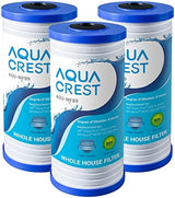 AQUA CREST AP810 Whole House Water Filter Replacement for 3M® Aqua-Pure AP810, AP801, AP811, Whirlpool® WHKF-GD25BB, WHKF-DWHBB, 5 Micron, 10" x 4.5", Well & Tap Water Filter, Pack of 3