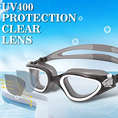 WIN.MAX Polarized Swimming Goggles Swim Pool Goggles Anti Fog Anti UV No Leakage Clear Vision for Men Women Adults Teenagers