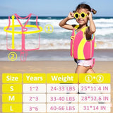 Pottwal Swim Vest for Kids - Swim Jacket for 1-2 Years (24-33LBS) - Buoyancy Aid Made of Neoprene & EPE - with Adjustable Crotch Strap