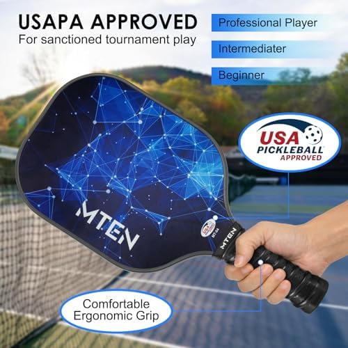 Pickleball Paddles, USAPA Approved Fiberglass Surface Pickleball Set with Pickleball Rackets, Pickleball Paddles Set for Men Women